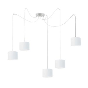 Stylowa lampa sufitowa WAIKIKI W5 Stal Szczotkowana – Biały 883599 Stylowa lampa sufitowa WAIKIKI W5 Stal Szczotkowana – Biały 883599