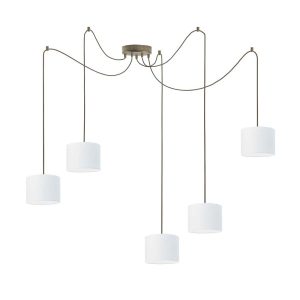 Stylowa lampa sufitowa WAIKIKI W5 Stare Złoto – Biały 883546 Stylowa lampa sufitowa WAIKIKI W5 Stare Złoto – Biały 883546