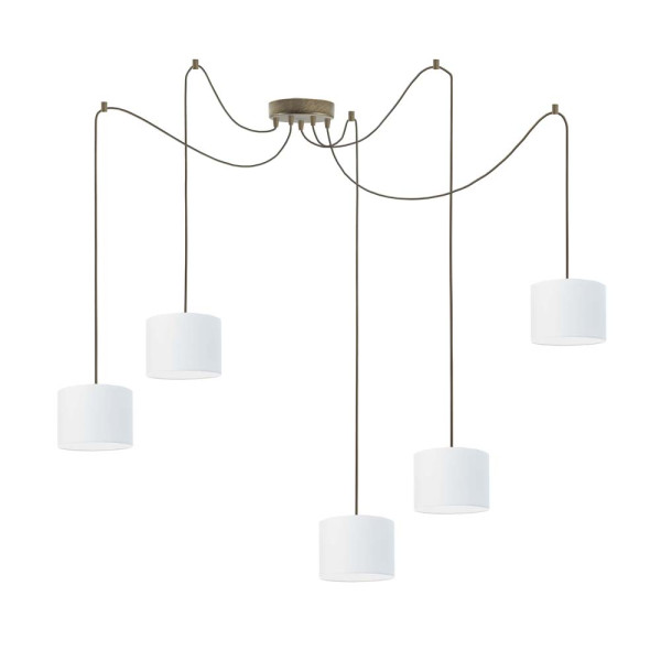 Stylowa lampa sufitowa WAIKIKI W5 Stare Złoto - Biały 883546