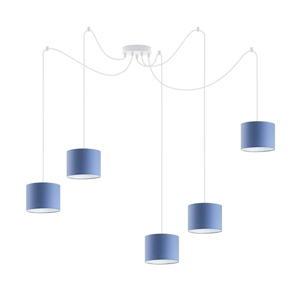 Stylowa lampa wisząca WAIKIKI W5 Biały - Niebieski 883530