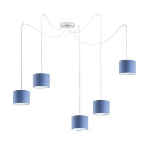 Stylowa lampa wisząca WAIKIKI W5 Chrom – Niebieski 883601 Stylowa lampa wisząca WAIKIKI W5 Chrom – Niebieski 883601