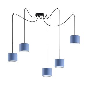 Stylowa lampa wisząca WAIKIKI W5 Czarny – Niebieski 883571 Stylowa lampa wisząca WAIKIKI W5 Czarny – Niebieski 883571