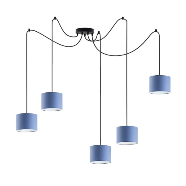 Stylowa lampa wisząca WAIKIKI W5 Czarny - Niebieski 883571