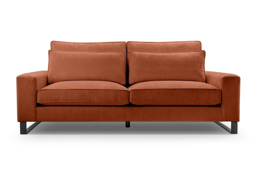 Stylowa Sofa z loftowymi nogami LARA APHRODITE9 kolor cegły 355187