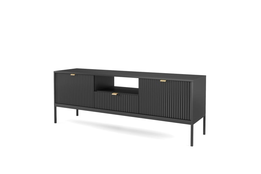Stylowa szafka RTV Kioto RTV154 w kolorze czarnym 305656