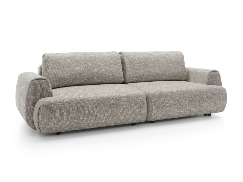 Stylowa szara sofa MORENA z poduszkami i pojemnikiem na pościel 713241