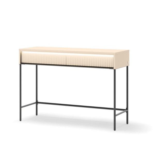 Stylowa toaletka z lustrem w stylu glamour beżowa FLORES 805112