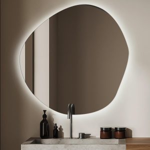 Stylowe Lustro Łazienkowe z Lampą LED 77×77 cm 117441 Stylowe Lustro Łazienkowe z Lampą LED 77×77 cm 117441