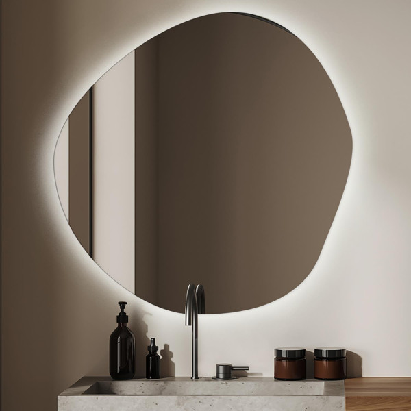 Stylowe Lustro Łazienkowe z Lampą LED 77x77 cm 117441