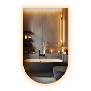 Stylowe lustro LED do łazienki z ciepłą barwą światła 45 x 80 883661 Stylowe lustro LED do łazienki z ciepłą barwą światła 45 x 80 883661