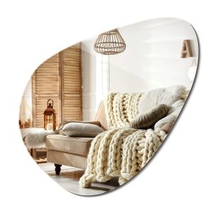 Stylowe lustro nieregularne do salonu lub sypialni 48,3 cm x 47,9 cm 883151 Stylowe lustro nieregularne do salonu lub sypialni 48,3 cm x 47,9 cm 883151