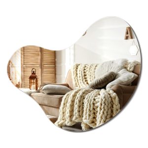 Stylowe lustro nieregularne do salonu lub sypialni 48,3 cm x 47,9 cm 883150 Stylowe lustro nieregularne do salonu lub sypialni 48,3 cm x 47,9 cm 883150
