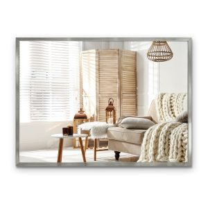 Stylowe Lustro Ścienne Srebrna Rama Premium lustro ścienne 70×50 cm 1078534 Stylowe Lustro Ścienne Srebrna Rama Premium lustro ścienne 70×50 cm 1078534
