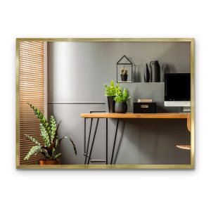 Stylowe Lustro Ścienne złota Rama Premium lustro ścienne 70×50 cm 1078789 Stylowe Lustro Ścienne złota Rama Premium lustro ścienne 70×50 cm 1078789