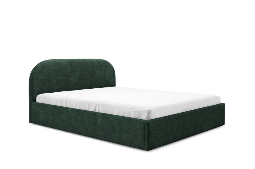 Stylowe zielone łóżko tapicerowane LUNA AB09 200x200 343458