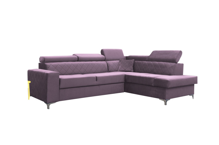 Stylowy Narożnik tapicerowany do salonu VIVIENNE / FRESH09 różowy 656699