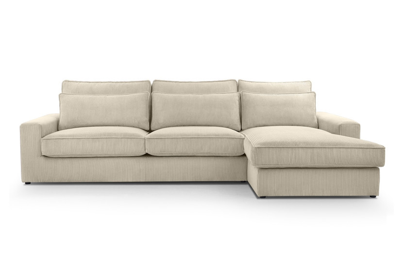 Stylowy Narożnik tapicerowany VALENTINO / LINCOLN03 piaskowy Prawa 576803