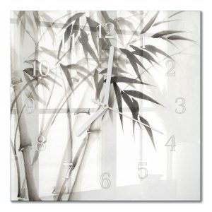 Stylowy zegar 30×30 Bambus design na ścianę 1038150 Stylowy zegar 30×30 Bambus design na ścianę 1038150