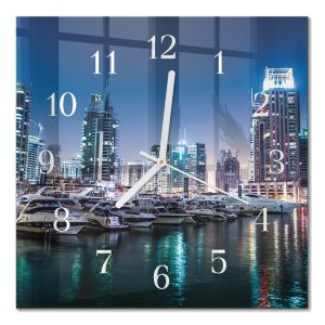Stylowy zegar 30×30 Horyzont nowoczesny do salonu 1039749