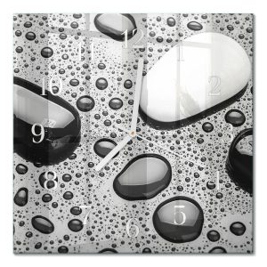 Stylowy zegar 30×30 Kamienie nowoczesny do salonu 1033750