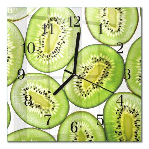 Stylowy zegar 30×30 Kiwi dekoracyjny na ścianę 1036054