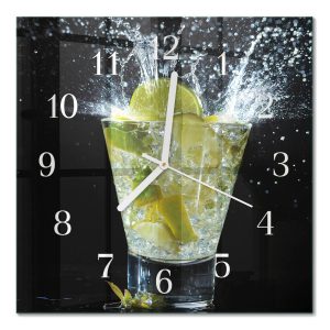 Stylowy zegar 30×30 Koktajl design na ścianę 1043880