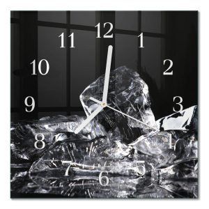 Stylowy zegar 30×30 Kostki Lodu nowoczesny na ścianę 1033679