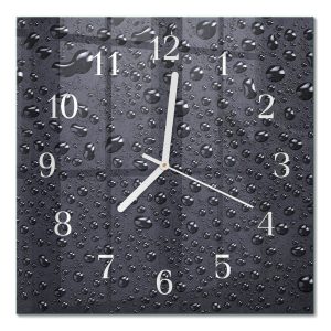 Stylowy zegar 30×30 Krople nowoczesny na ścianę 1039268 Stylowy zegar 30×30 Krople nowoczesny na ścianę 1039268