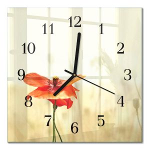 Stylowy zegar 30×30 Mak Roślina nowoczesny do salonu 1032405 Stylowy zegar 30×30 Mak Roślina nowoczesny do salonu 1032405