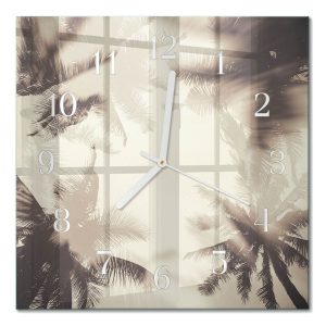 Stylowy zegar 30×30 Palmy zegar ścienny 1035334 Stylowy zegar 30×30 Palmy zegar ścienny 1035334