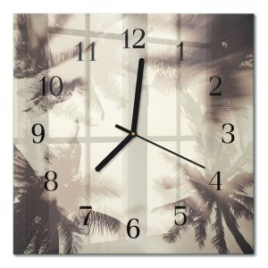 Stylowy zegar 30×30 Palmy zegar ścienny 1035287 Stylowy zegar 30×30 Palmy zegar ścienny 1035287