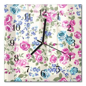 Stylowy zegar 30×30 Róże dekoracyjny do salonu 1042693 Stylowy zegar 30×30 Róże dekoracyjny do salonu 1042693