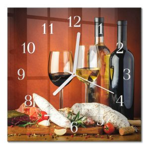 Stylowy zegar 30×30 Wino ozdobny ścienny 1036426 Stylowy zegar 30×30 Wino ozdobny ścienny 1036426