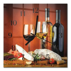 Stylowy zegar 30×30 Wino ozdobny ścienny 1036377 Stylowy zegar 30×30 Wino ozdobny ścienny 1036377
