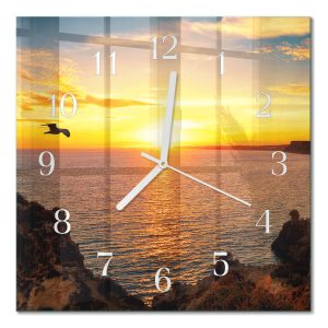 Stylowy zegar 30×30 Zachód słońca design na ścianę 1044205 Stylowy zegar 30×30 Zachód słońca design na ścianę 1044205