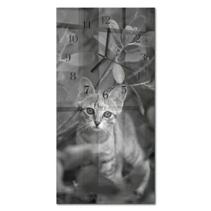 Stylowy zegar 30×60 Kot design na ścianę 1038540 Stylowy zegar 30×60 Kot design na ścianę 1038540