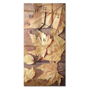 Stylowy zegar 30×60 Liście design na ścianę 1040371 Stylowy zegar 30×60 Liście design na ścianę 1040371