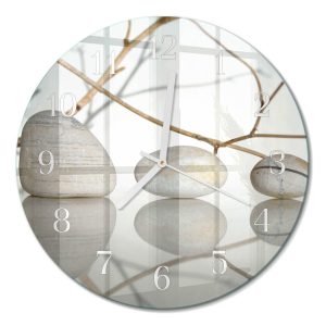 Stylowy zegar fi30 Kamienie zen spa grafika na szkle ścienny 1038559 Stylowy zegar fi30 Kamienie zen spa grafika na szkle ścienny 1038559