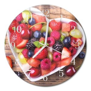 Stylowy zegar fi30 Owoc szklany ścienny 1032951 Stylowy zegar fi30 Owoc szklany ścienny 1032951