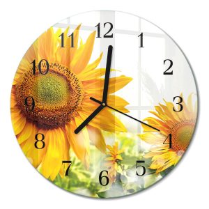 Stylowy zegar fi30 Słonecznik design na ścianę 1040925 Stylowy zegar fi30 Słonecznik design na ścianę 1040925