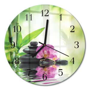 Stylowy zegar fi30 Spa Orchidea design na ścianę 1042716 Stylowy zegar fi30 Spa Orchidea design na ścianę 1042716