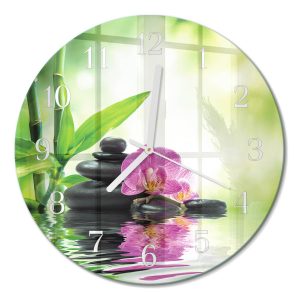 Stylowy zegar fi30 Spa Orchidea design na ścianę 1042218 Stylowy zegar fi30 Spa Orchidea design na ścianę 1042218