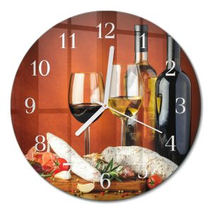 Stylowy zegar fi30 Wino ozdobny ścienny 1036285 Stylowy zegar fi30 Wino ozdobny ścienny 1036285