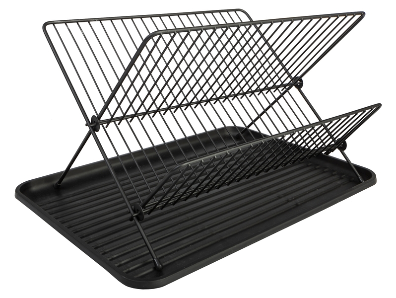 Suszarka do naczyń dwupoziomowa Siro metalowa czarna 34058
