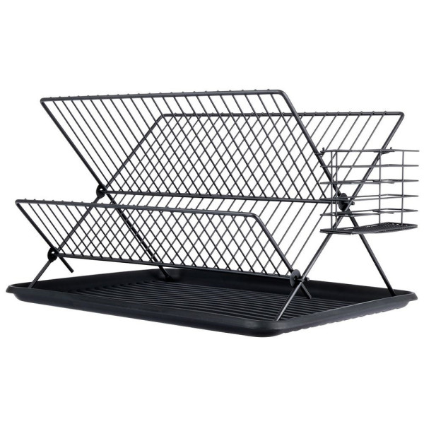 Suszarka na naczynia czarna 45x32x25,5 cm 782236