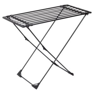 Suszarka na pranie 110-189 cm Vilde metalowa czarna XXL rozsuwana składana 176485 Suszarka na pranie 110-189 cm Vilde metalowa czarna XXL rozsuwana składana 176485