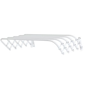 Suszarka na pranie harmonijkowa 60 cm biała stalowa 224768 Suszarka na pranie harmonijkowa 60 cm biała stalowa 224768