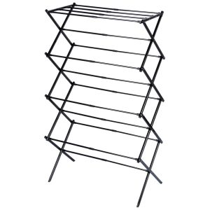 Suszarka na pranie metalowa czarna pionowa rozsuwana 43-75×37,5×139 cm 774930 Suszarka na pranie metalowa czarna pionowa rozsuwana 43-75×37,5×139 cm 774930