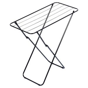Suszarka na pranie metalowa czarna składana 93x43x88 cm 774936 Suszarka na pranie metalowa czarna składana 93x43x88 cm 774936