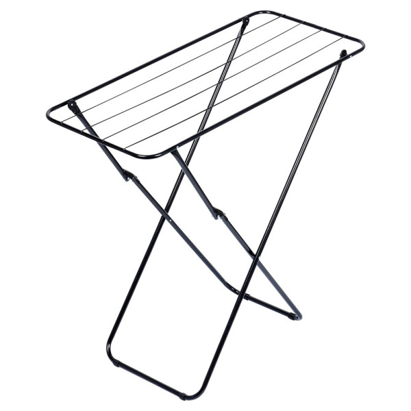 Suszarka na pranie metalowa czarna składana 93x43x88 cm 774936